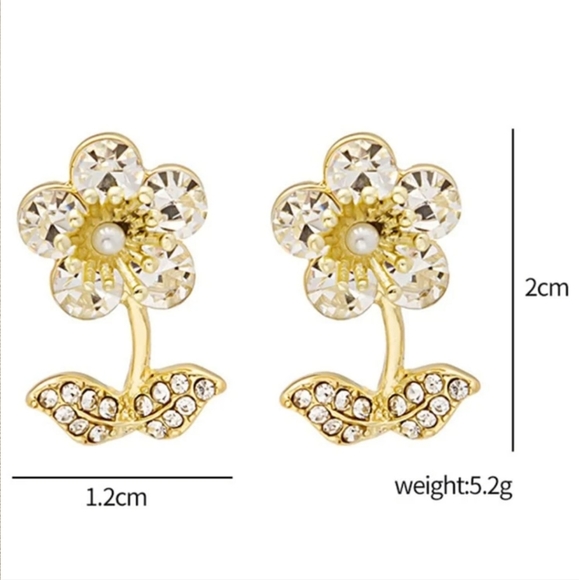 🌼🌼NEW🌼🌼Beautiful Flower Earrings with 925 Silver Posts - Picture 4 of 13